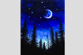 Paint Nite: Moon Through The Pines